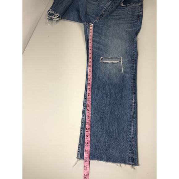 SLVRLAKE Jeans Women's Blue Road To Nowhere Dakota Medium Wash Straight Leg 30 - Picture 11 of 12